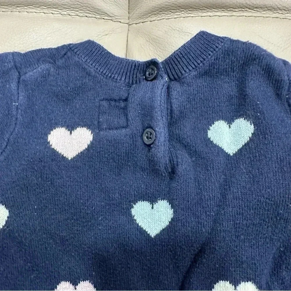 GAP baby girl hearts sweater dress 6-12m